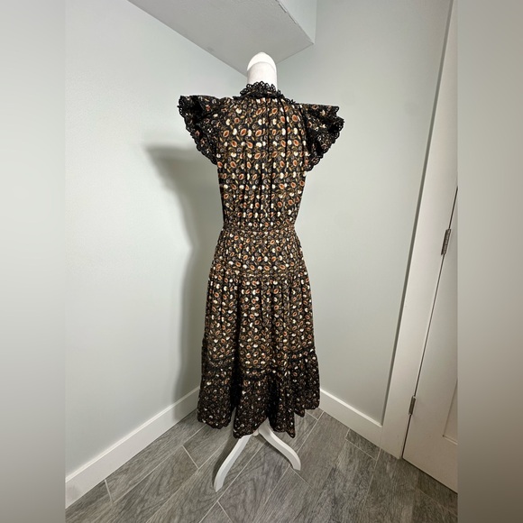 ULLA JOHNSON Yvette Floral Cotton Midi Dress Size 4 - Picture 10 of 17